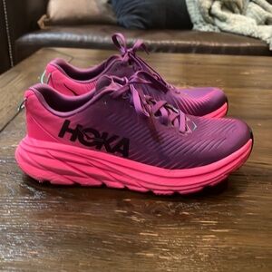 Hoka One One Purple and Pink Athletic Shoes